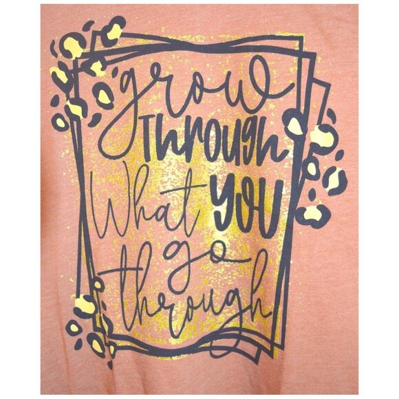 Love In Faith "Grow Through.." Women's Sz S Short Sleeve Pullover T-Shirt NWOT - Picture 2 of 4